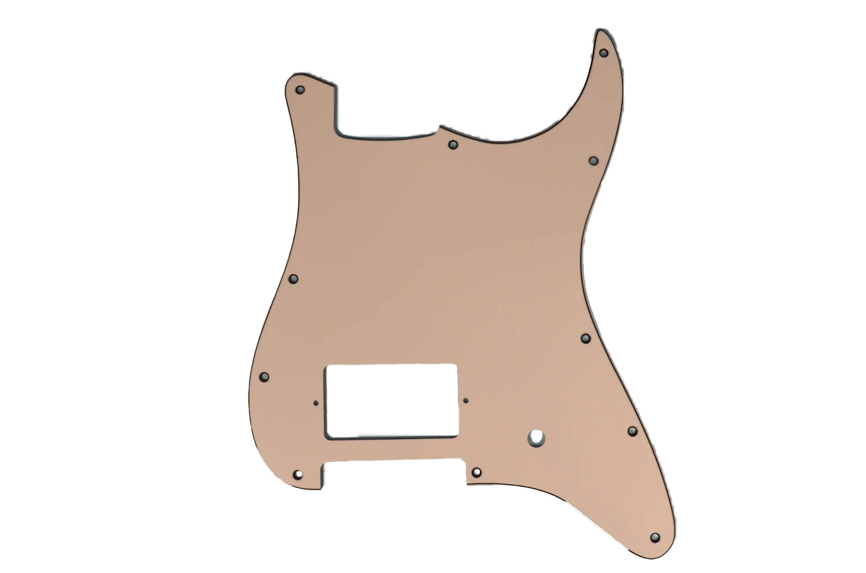 cream colored pickguard for guitar with one pot hole