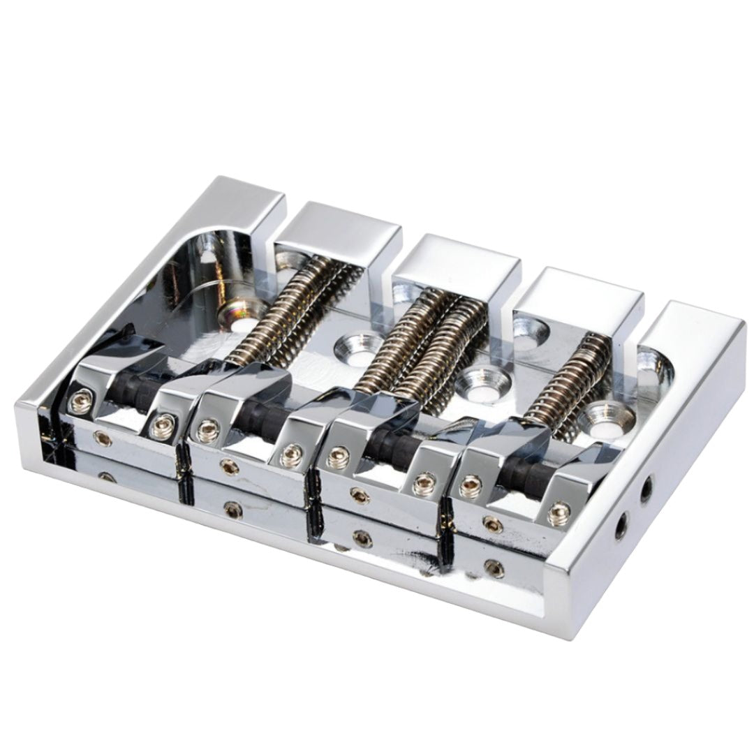 bass bridge 4 string angled view chrome