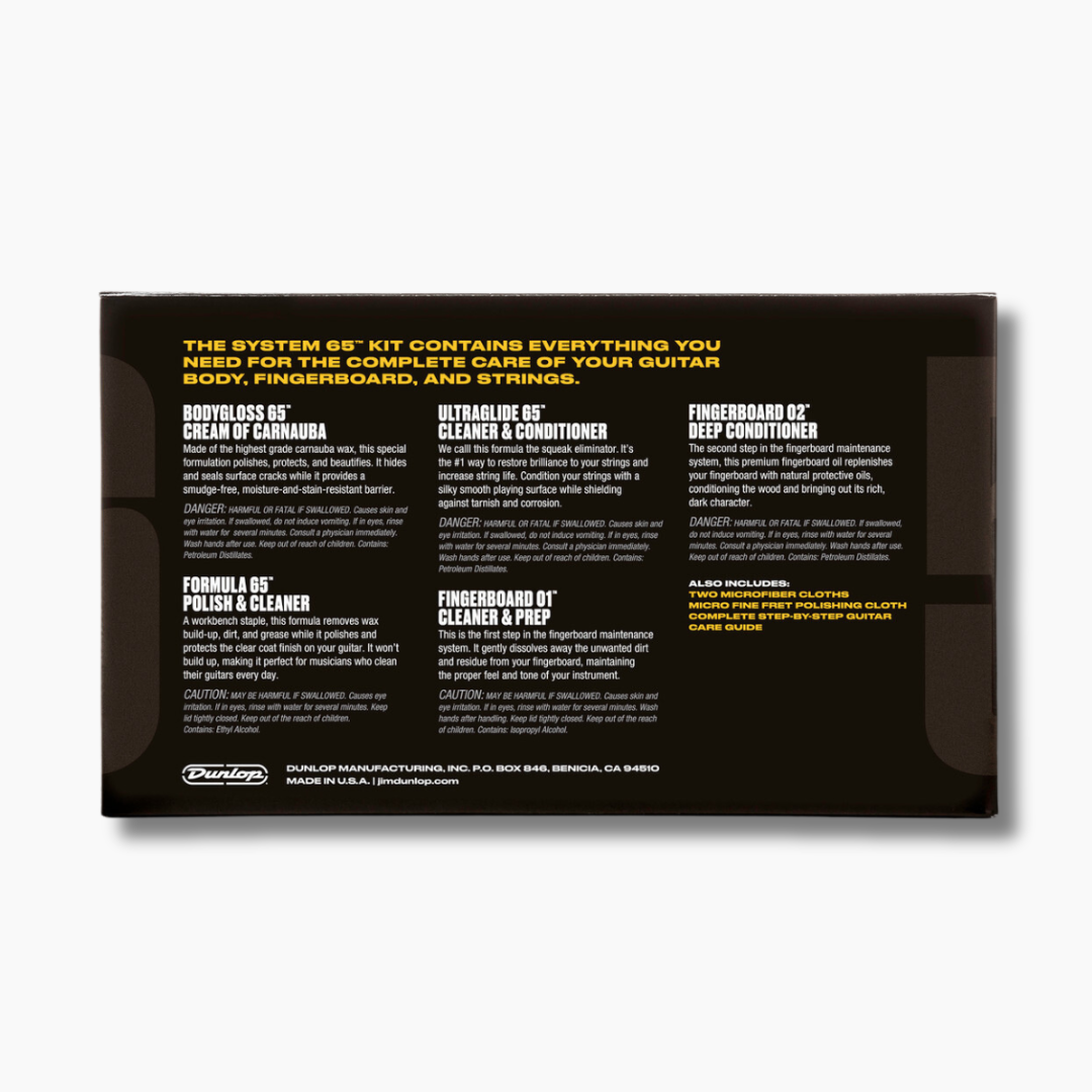 Guitar Maintenance Kit package back side
