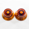 Left Handed Set of 2 Vintage-Style Bell Knobs - Amber