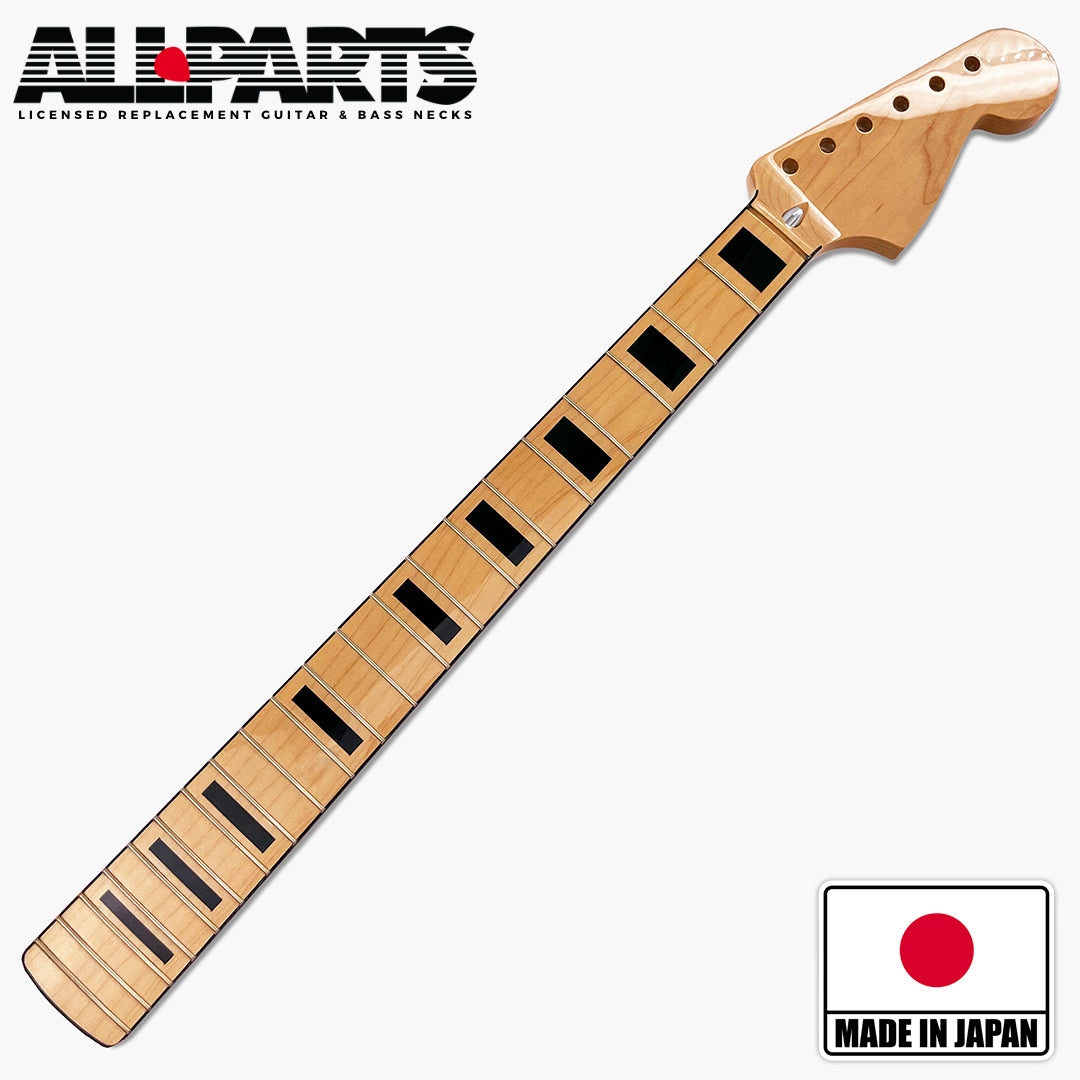 Allparts “Licensed by Fender®” JZMF-BB Replacement Neck for Jazzmaster® - Black Binding and Block Inlays