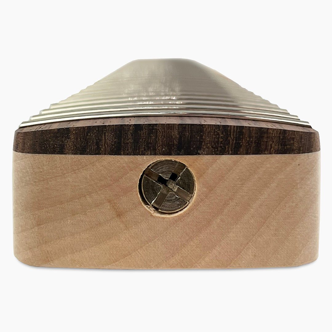 Replacement guitar neck for Stratocaster up close view of bottom