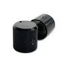 Allparts Metal Flat Top Knobs with Indicator (2 pcs) - Black