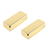 Allparts Mini Humbucking Pickup Cover Set No Holes (2 pcs)- Gold - Gold