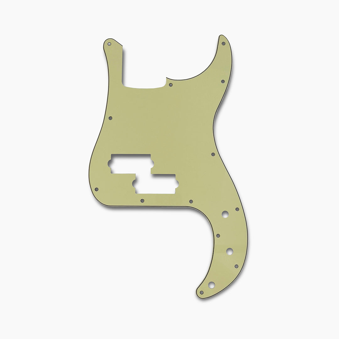 p bass pickguard front view mint green