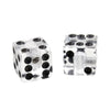 Set of 2 Unmatched Dice Knobs - Clear