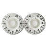 PK-0130 Set of 2 Vintage-style Speed Knobs - White