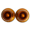 PK-0140 Set of 2 Vintage-style Bell Knobs - Amber