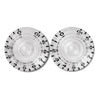 PK-0140 Set of 2 Vintage-style Bell Knobs - Clear