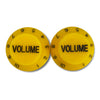 PK-0154 Set of 2 Plastic Volume Knobs for Stratocaster® - Yellow