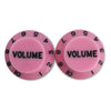 PK-0154 Set of 2 Plastic Volume Knobs for Stratocaster® - Pink