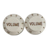 Set of 2 Plastic Volume Knobs for Stratocaster - White