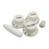 Allparts Complete Knob Set For Strat (5 pcs) - White
