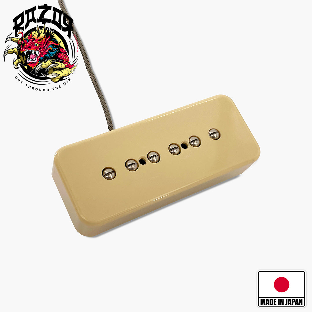 Razor®  Hihō Hidden Gem Single-Space Stacked Humbucking Pickup - P90 Replacement - Cream