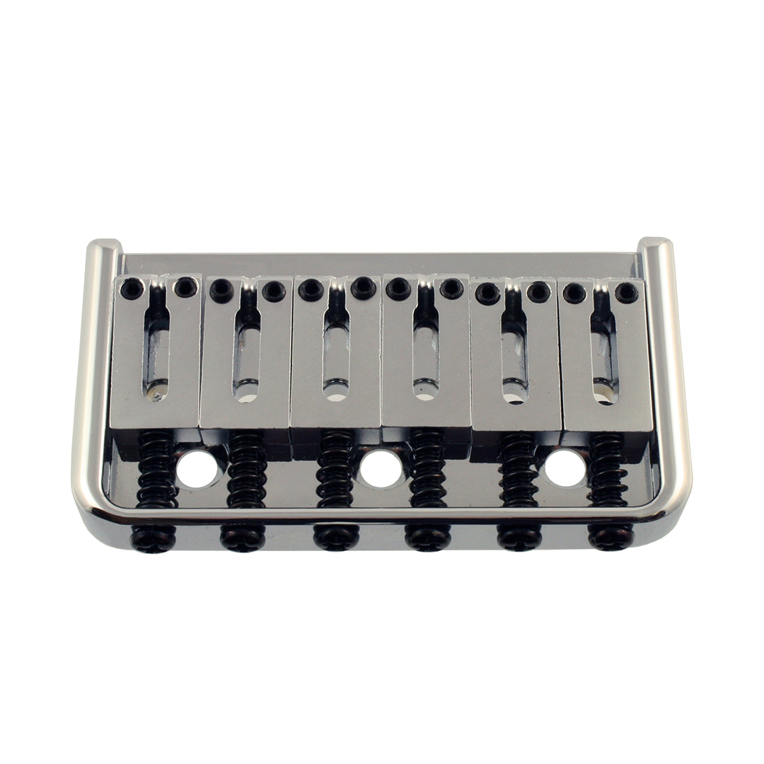 non-trem hardtail strat bridge top view chrome