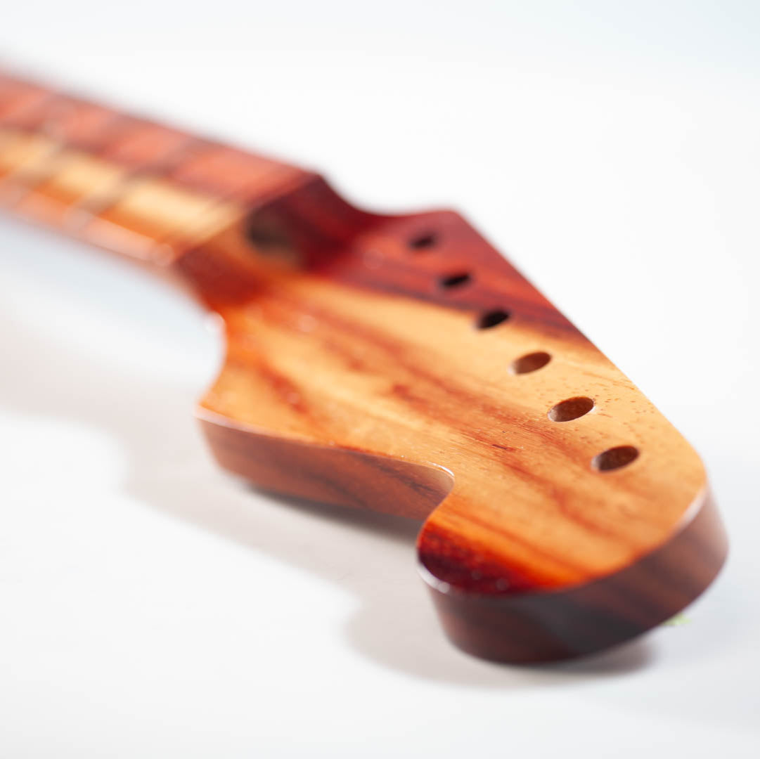 ap select padauk strat neck headstock view