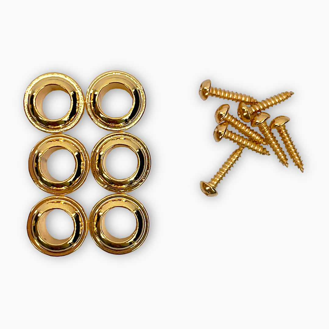 bushings and screws gold