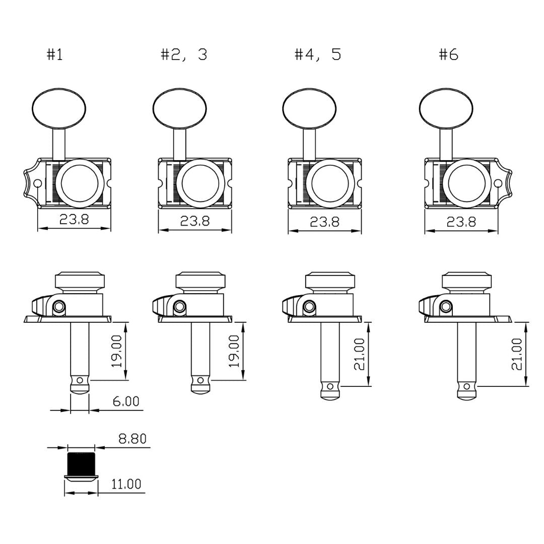 vintage staggered locking set line drawing