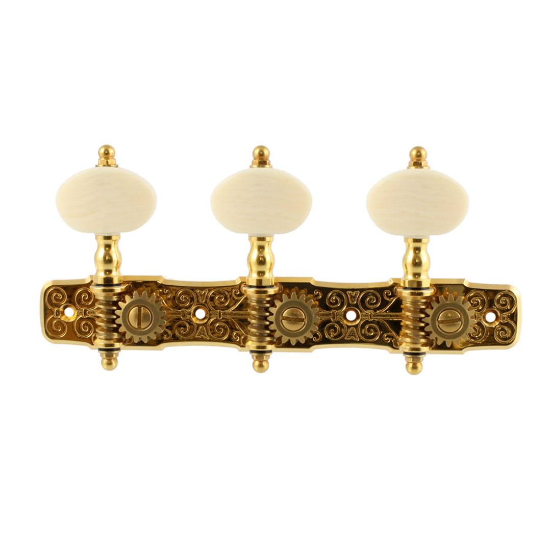 TK-7953-002 Gotoh Gold Classical Tuner Set with Simulated Ivory- set of 2 pcs
