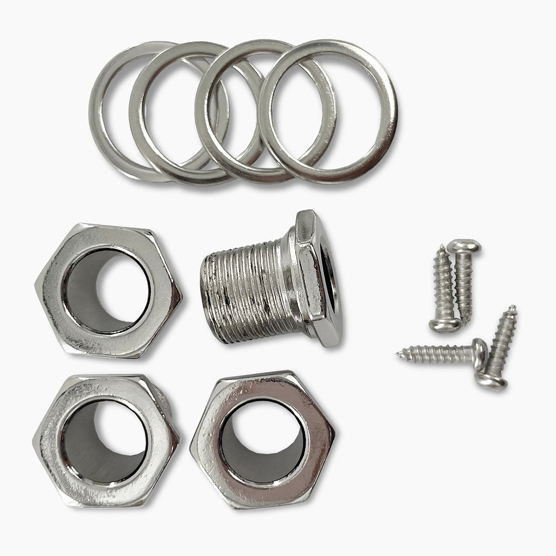nickel bass key screws, washers, and rings