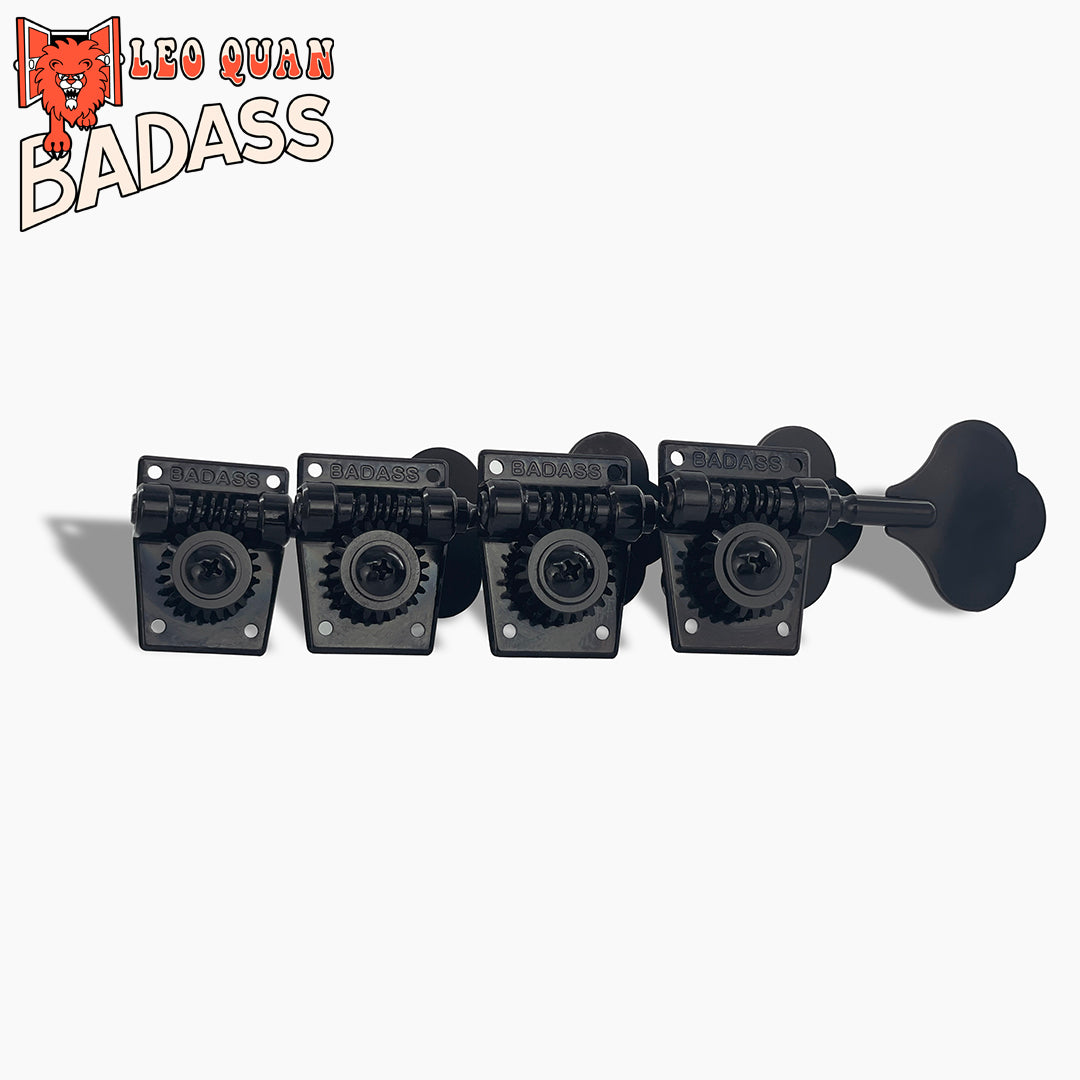 4 inline styled black bass keys with short posts