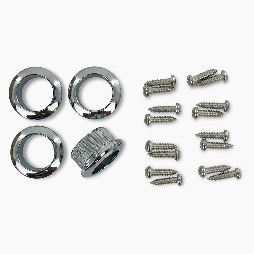 hardware for small post inline chrome bass key