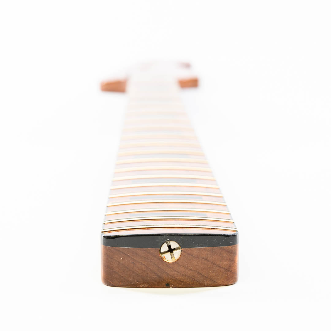 ap select tribute tom sawyer roasted AAA+ maple bass neck heel view