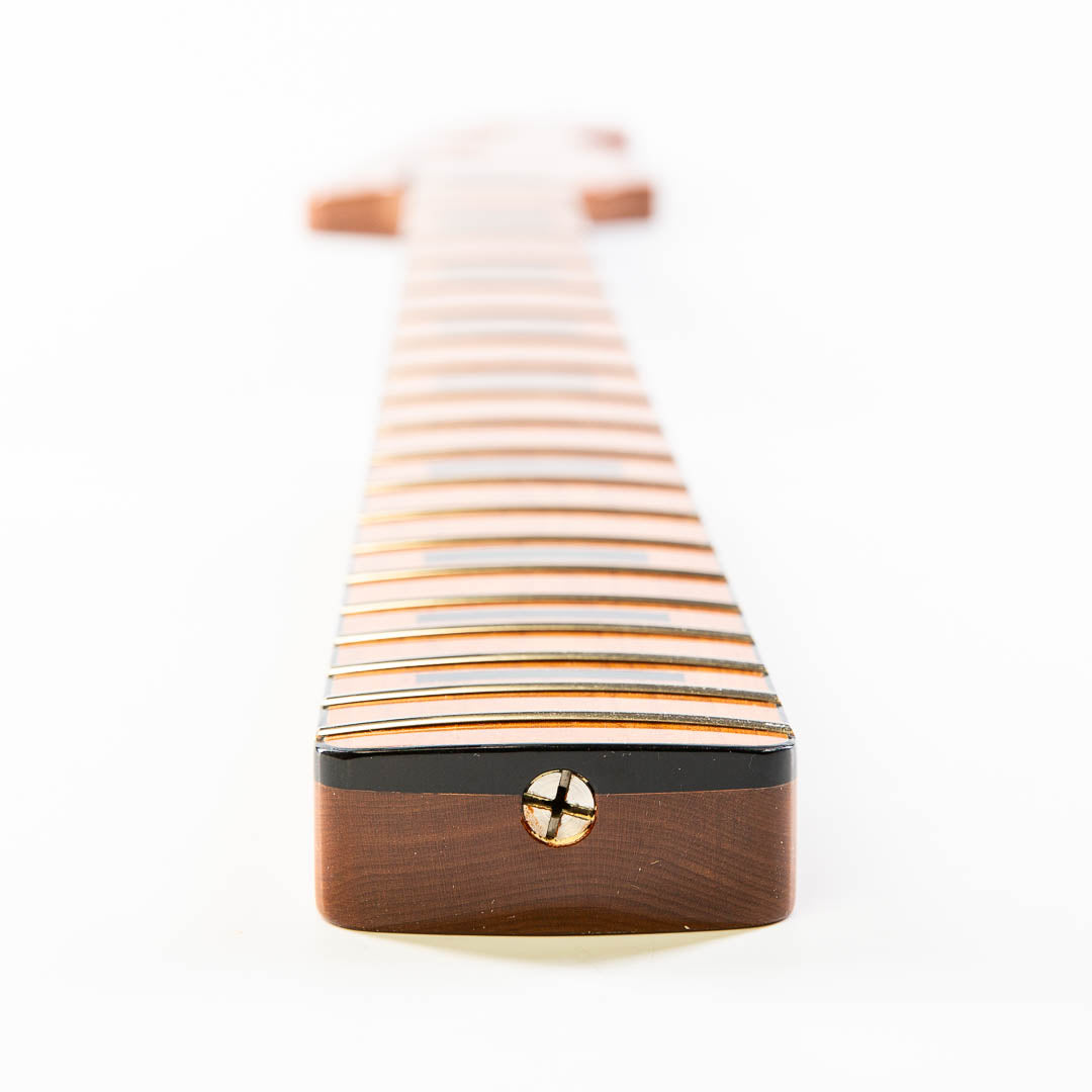 ap select tribute tom sawyer roasted maple bass neck heel view