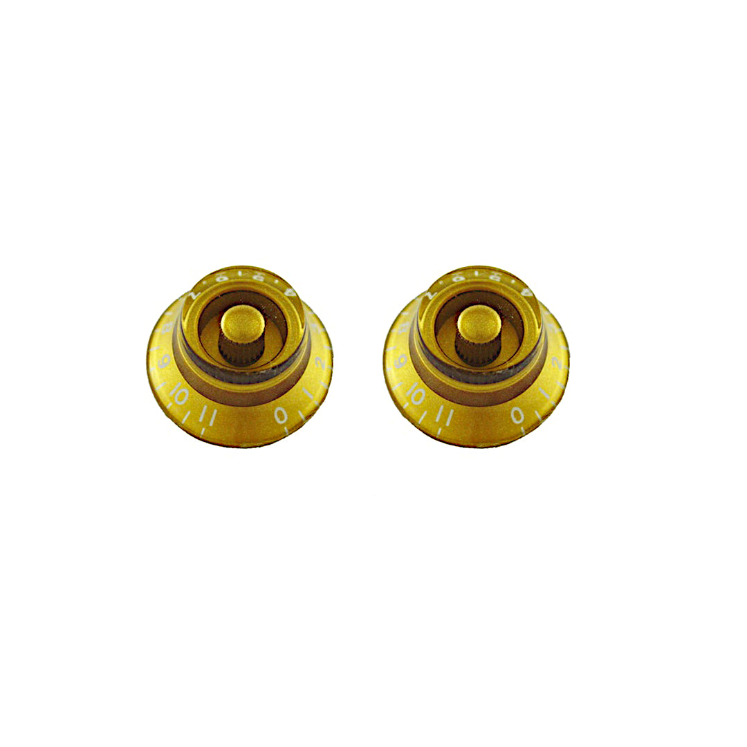 2 bell knobs volume 0 to 11 gold