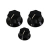 Allparts Knobs For Jazz Bass (3 pcs) - Black