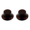 Allparts Vintage Style Tinted Bell Knobs (2 pcs) - Red tint