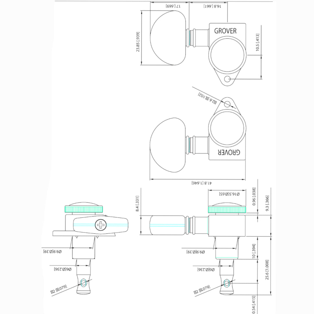 schematic for Grover locking tuners
