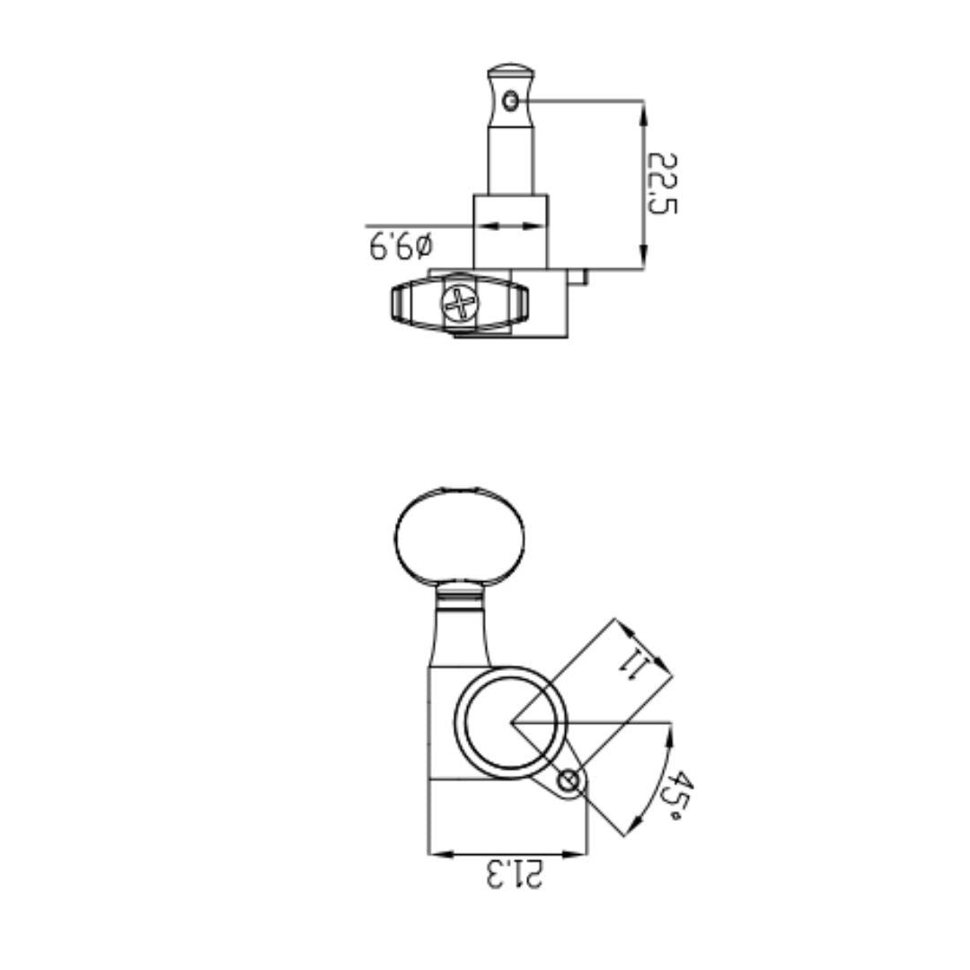 true tune mini key line drawing