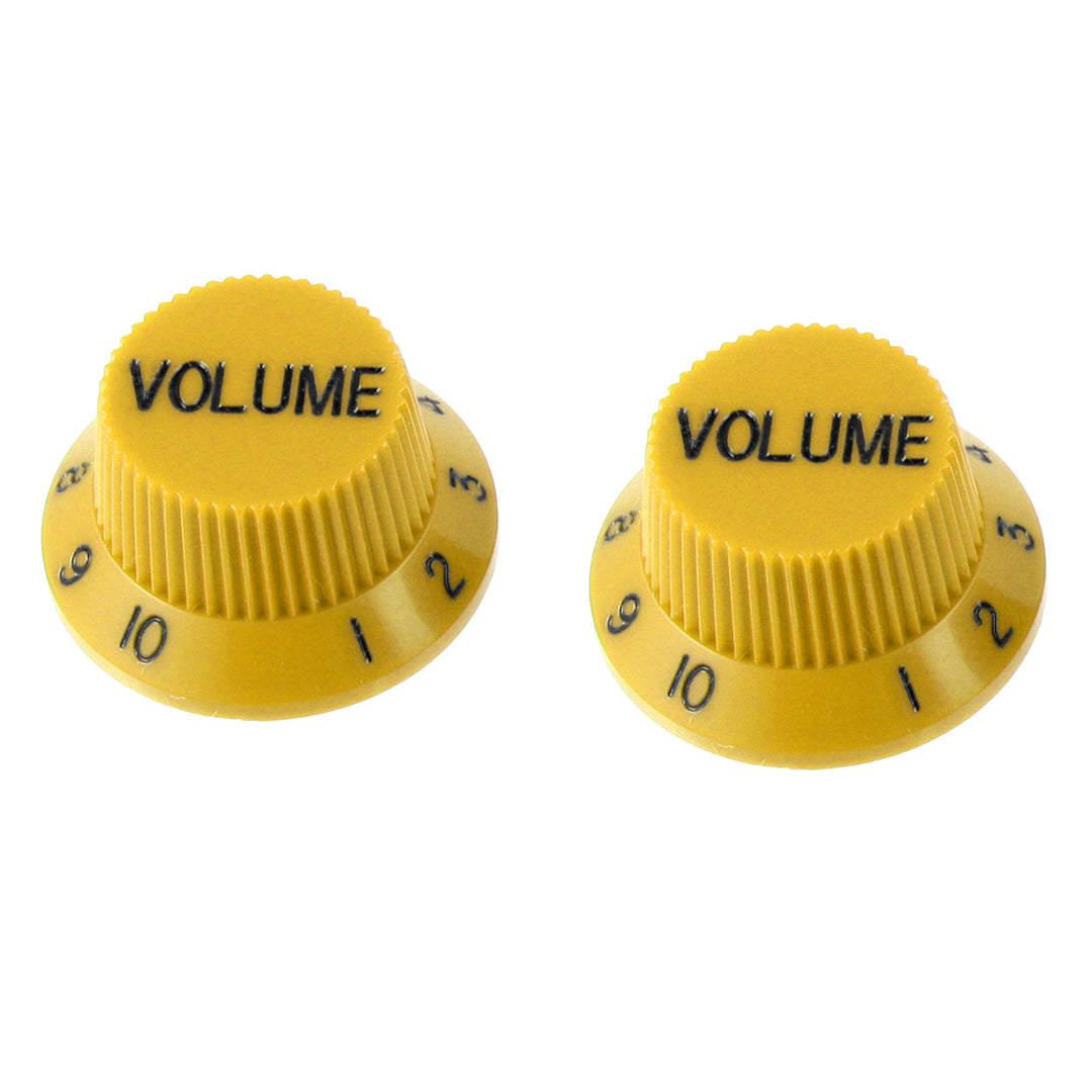 two yellow volume knobs