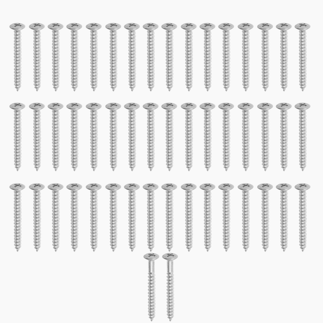 50 chrome neckplate screws