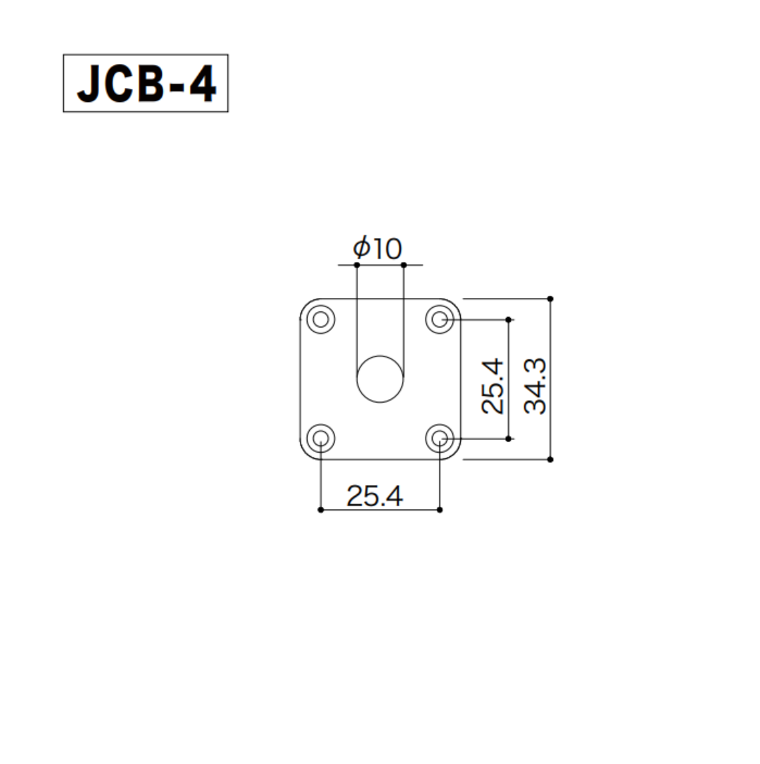 dimension schematic for square jackplates