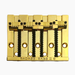 gold 4-string bass bridge with grooved saddles