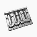 chrome 4-string bass bridge with grooved saddles