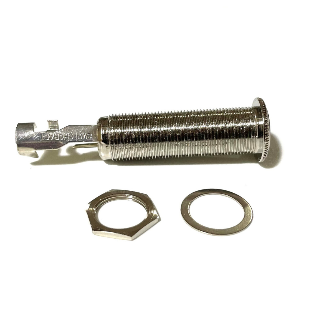 nickel Long threaded jack with nut and washer
