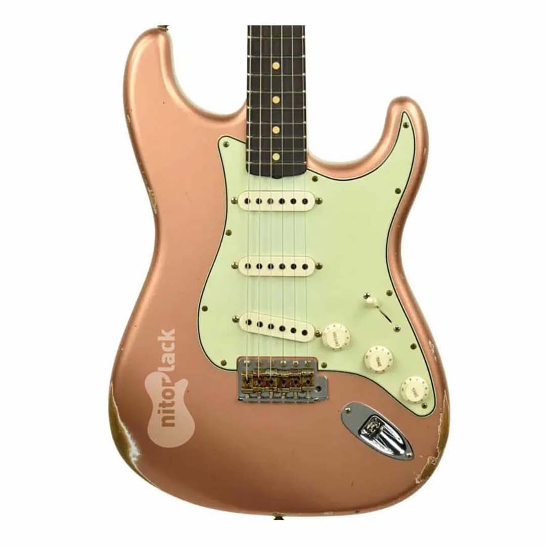 Copper Metallic painted guitar