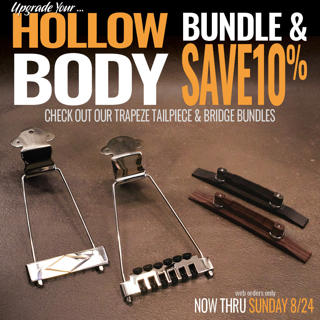 2 trapeze tailpieces and 2 bridges