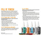 GluBoost Fill N' Finish Finish Black, Pro Formula, flexible, 2 oz.