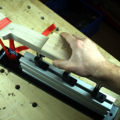 Radius Sanding Block being used