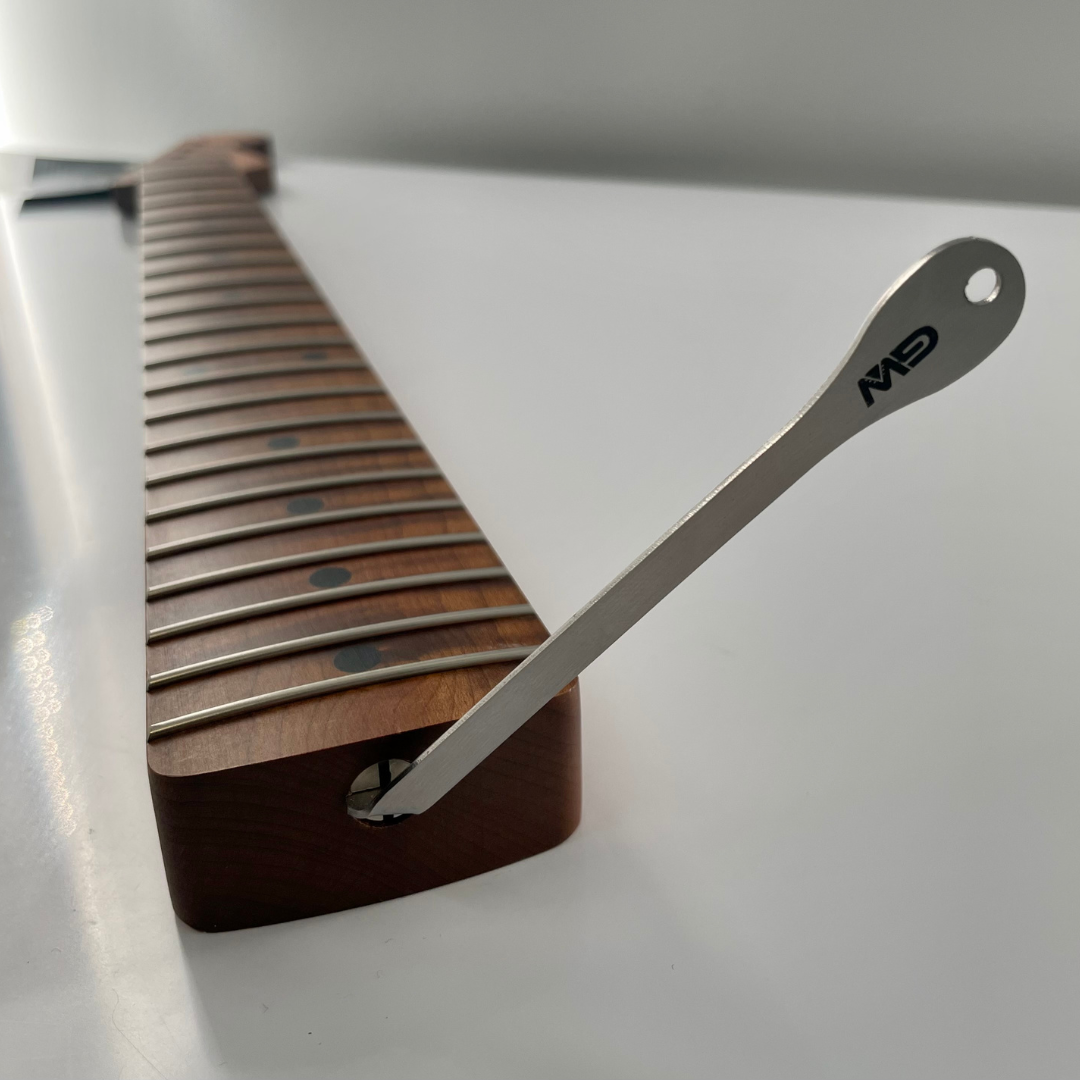 Slotted Truss Rod Wrench in use after tightening 