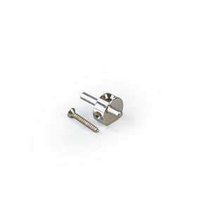 goldo stringthree string guide front angled view with screw nickel