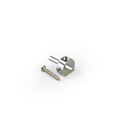 goldo stringthree string guide front angled view with screw nickel