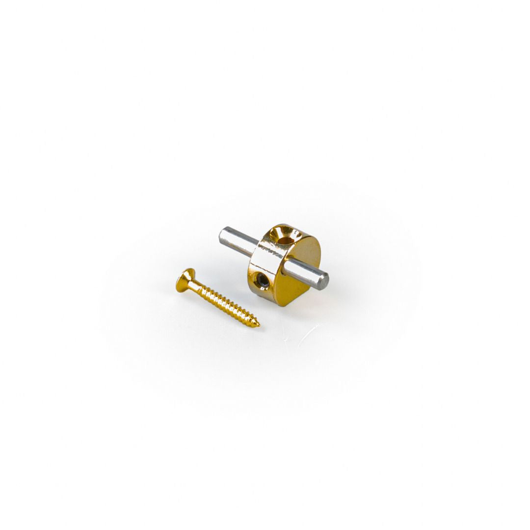 goldo stringthree string guide front angled view gold