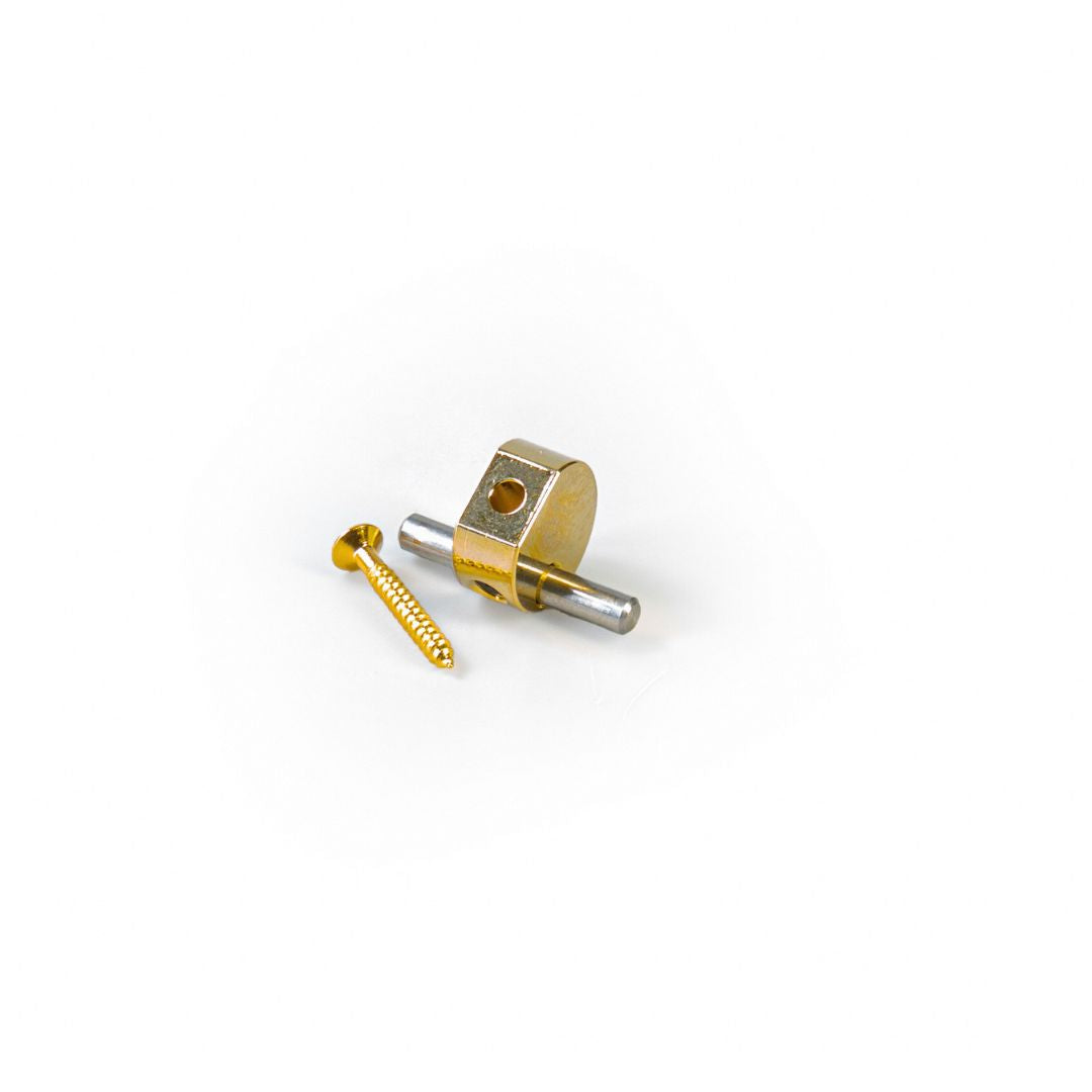 goldo stringthree string guide bottom angled view with screw gold