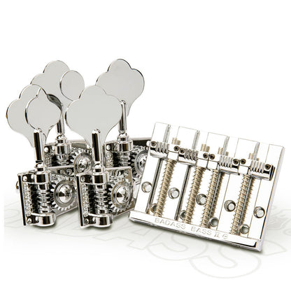 Badass II Bass Bridge and OGT Keys Bundle- Nickel - Fender Large Post