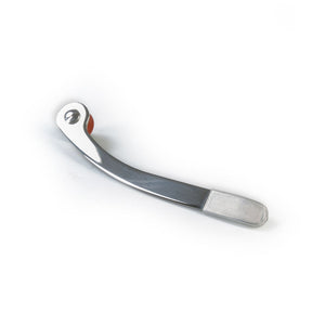goldo flat trem arm for top mount trems front angled view